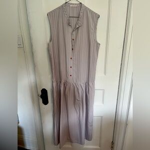Sleeveless drop-waist dress size L made-in-Italy